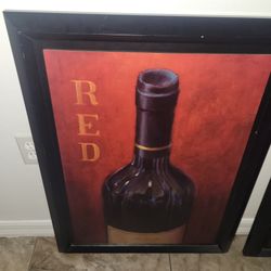 Large wine wall art set