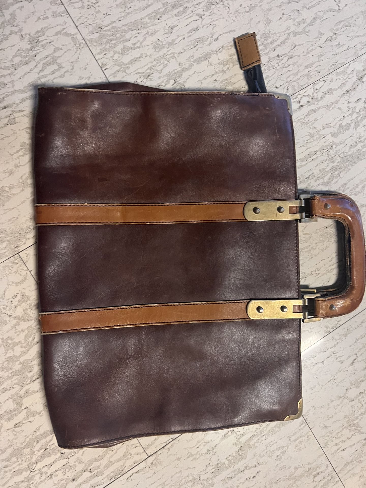 Vintage Dior leather briefcase bag 