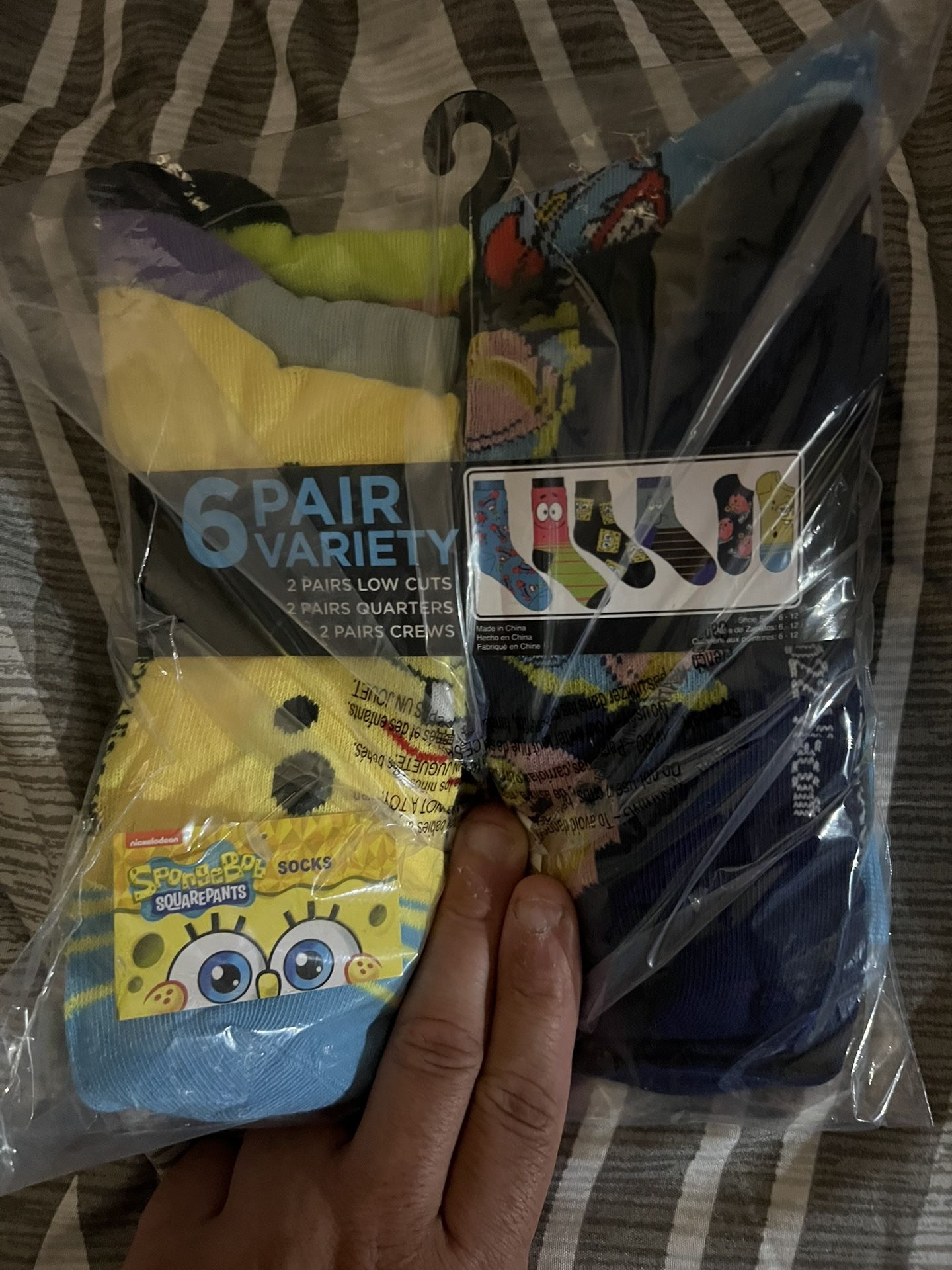 SpongeBob Socks 6 Pack