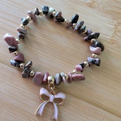 Rhodochrodite Bow Bracelet