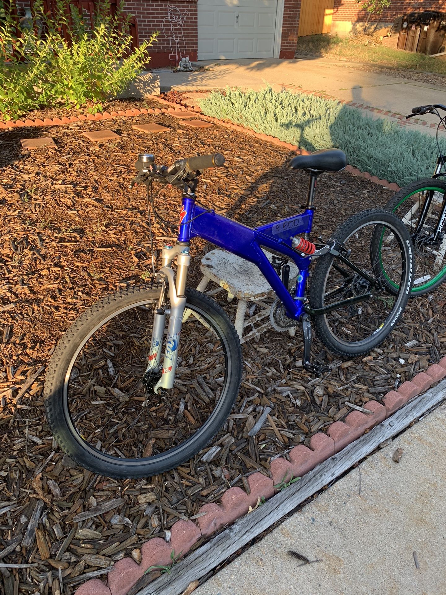 Custom mountain bike with Fox shocks