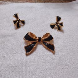 Vintage K.J.L. for Avon Earrings And Burette Set 