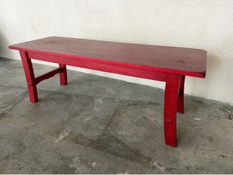 Solid wood bench