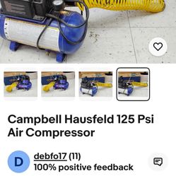 Campbell Hausfeld 125 Psi Air Compressor