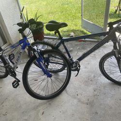 Trek 820 and Cannondale F300 Bikes 