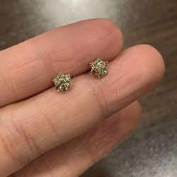 18k Gold Diamond Earring 