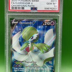 2020 Pokemon SWSH Champion's Path #070 FA Gardevoir V PSA 10 Gem Mint