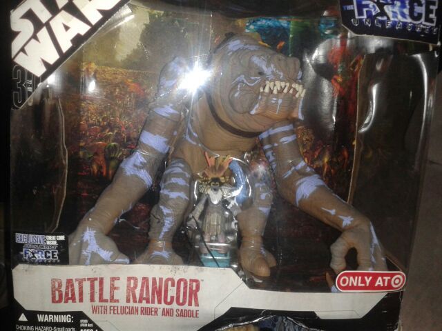 Star wars battle rancor with Felucian rider and saddle