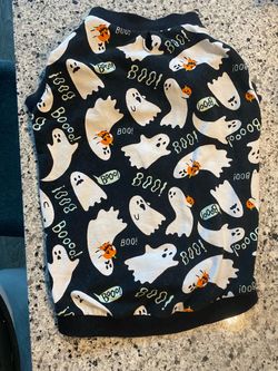 Halloween Ghost Print Dog Shirt