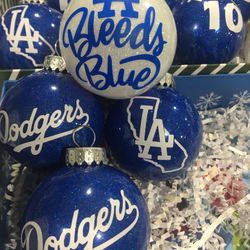 Custom Ornaments Grinch And Dodgers