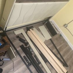 Anctor 62.2-in W Beige Queen Bed Frame with 3 Drawers and Storage Headboard