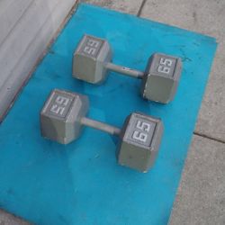 Hex Dumbbells Set 65lbs 