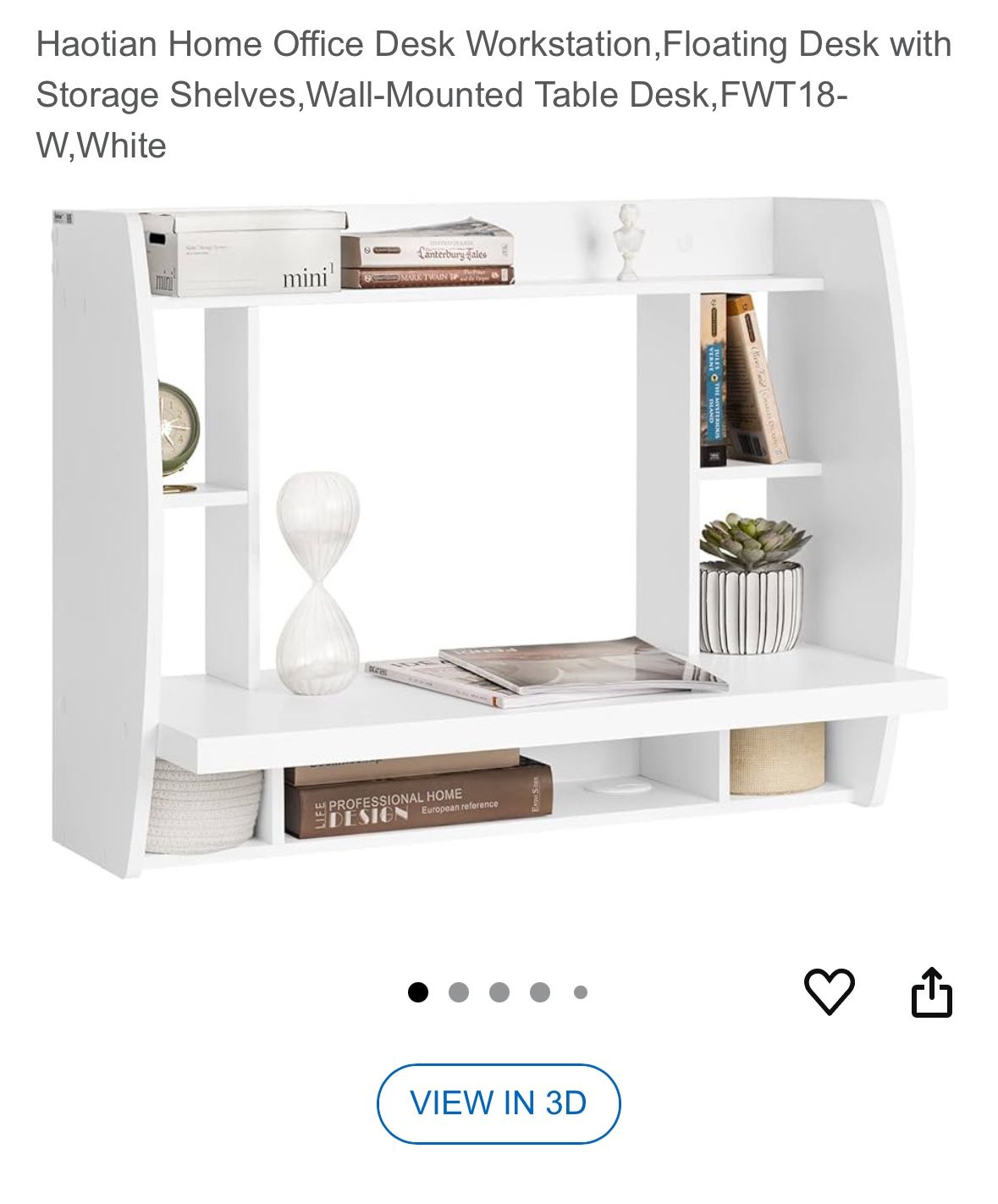 Haotian Home Office Desk Workstation,Floating Desk with Storage
