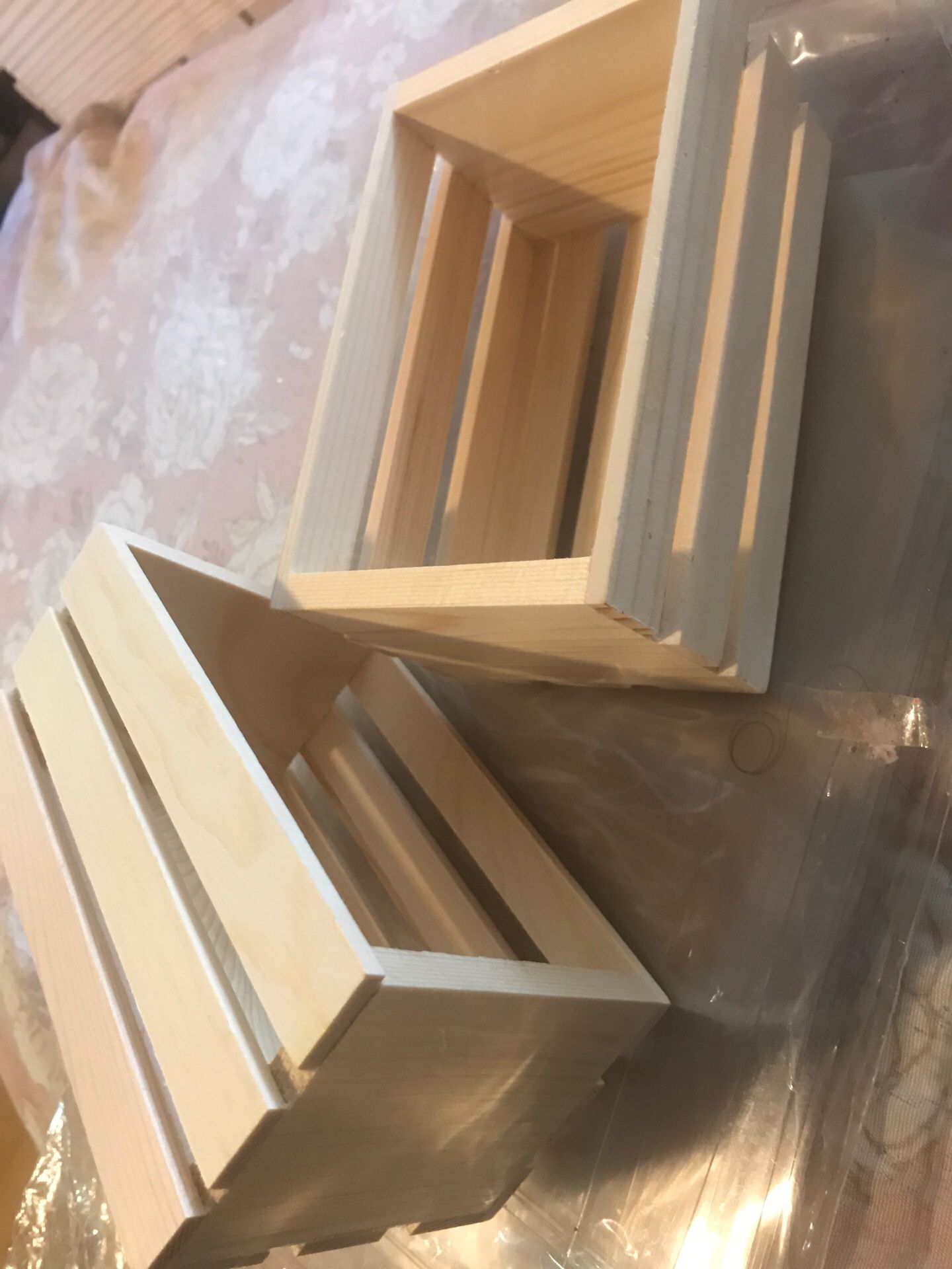 Mini wooden crates