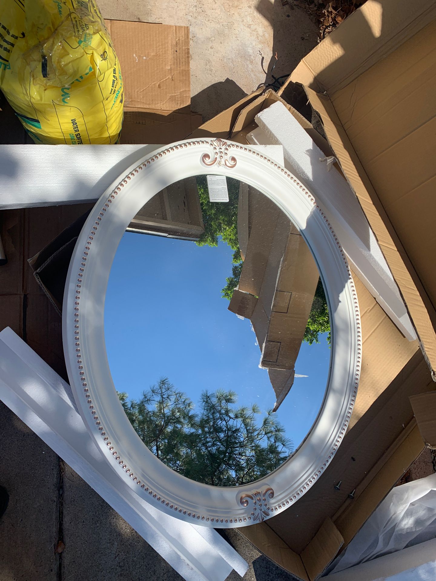B355-26 Ashley Furniture Korabella - White Bedroom Mirror