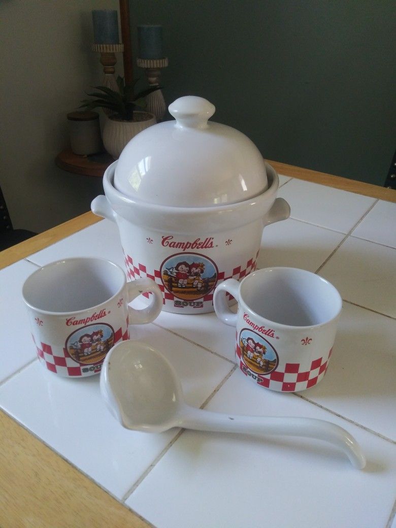 Campbell Soup Pot And Cup Set