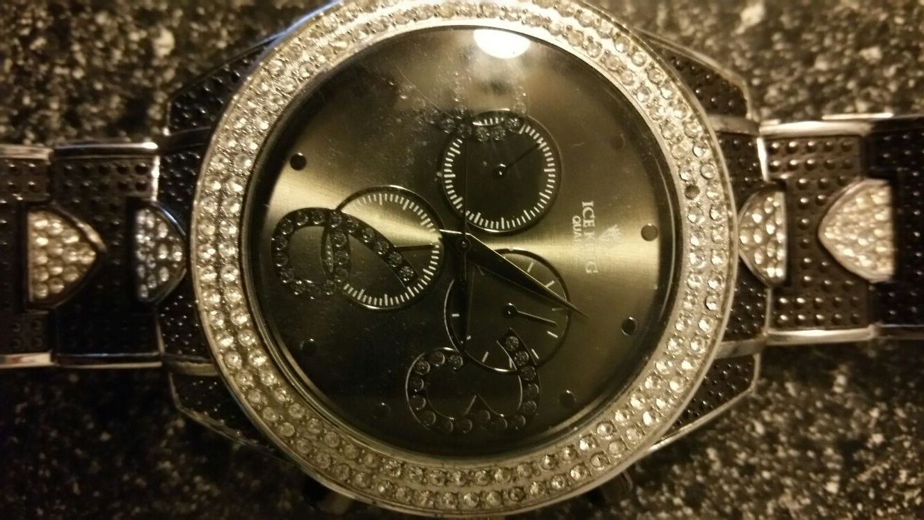 Black Ice King quartz watch