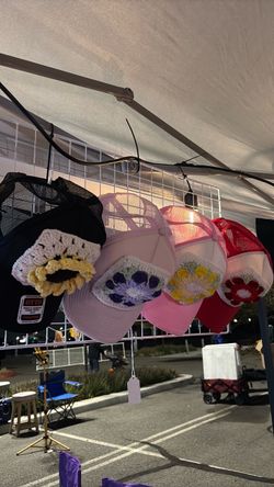 Crochet Granny Square trucker hats