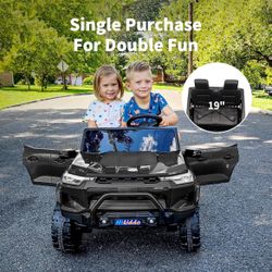 10Ah Ride on Toy for Big Kids, 4WD 2 Seater Electric SUV Kids