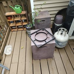 Propane Cover Patio Tables Metallic, Durable 19' High