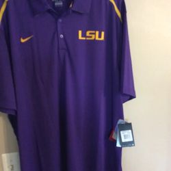 MENS  LSU NIKE DRI-FIT SHIRT........ CHECK OUT MY PAGE FOR MORE ITEMS