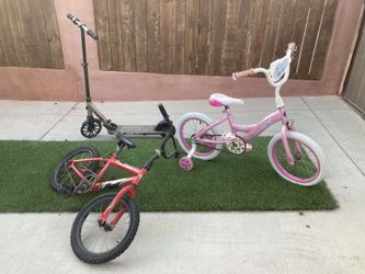 Bicicletas y scooter todo por $15