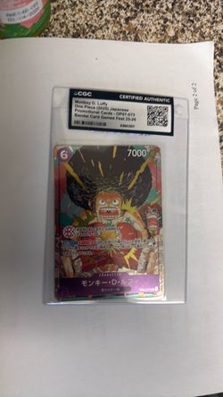 CGC Certified Monkey D. Luffy One Piece Promo Card OP07-073