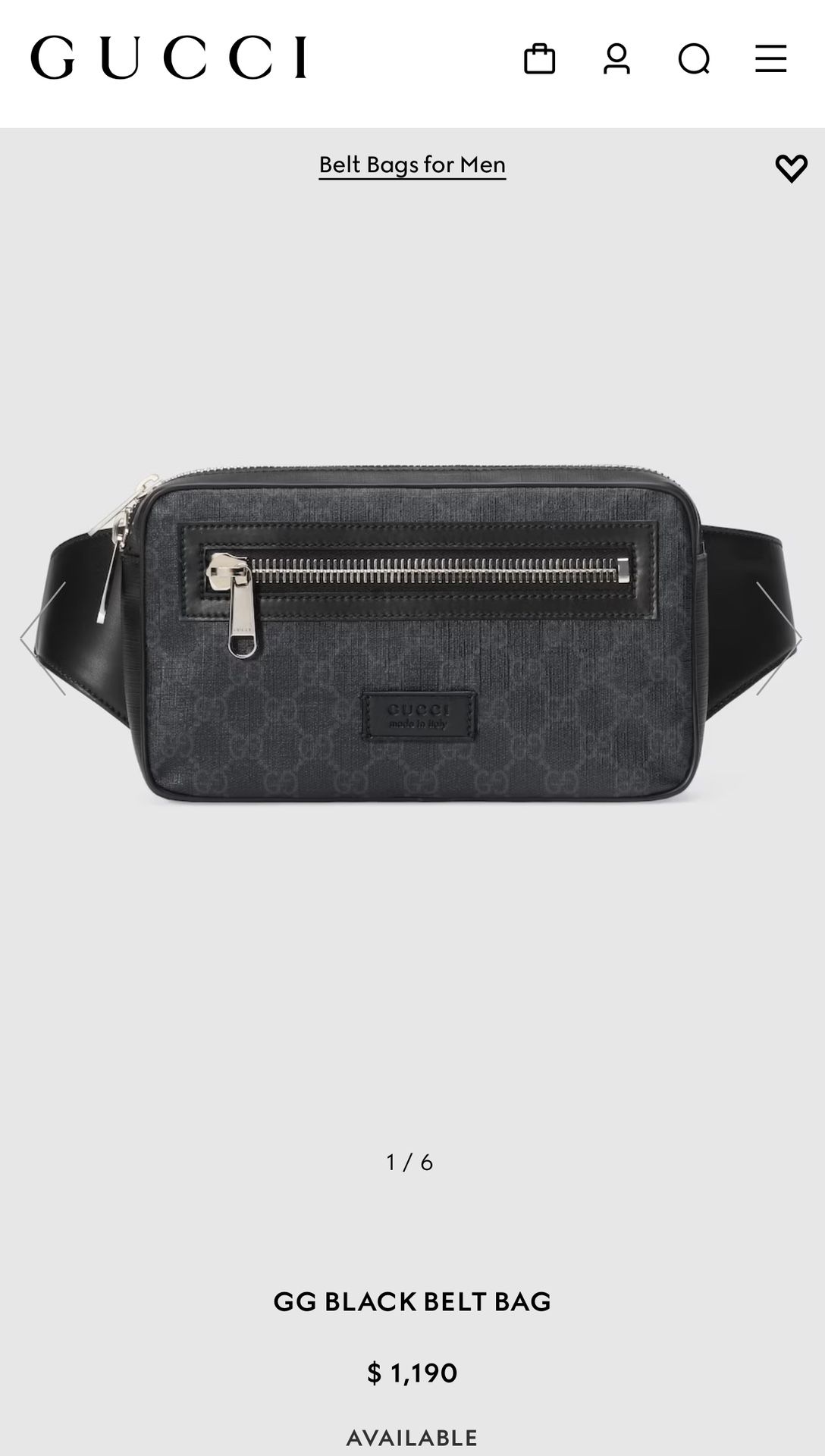 Gucci Men’s Belt Bag