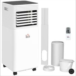 HOMCOM 10,000 BTU 440 Sq Ft room Portable Air Conditioner, White