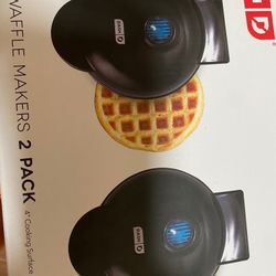 Mini Waffle Maker 2 Pack