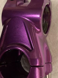 Big Roc Purple Alloy Bike Stem and Tire Caps