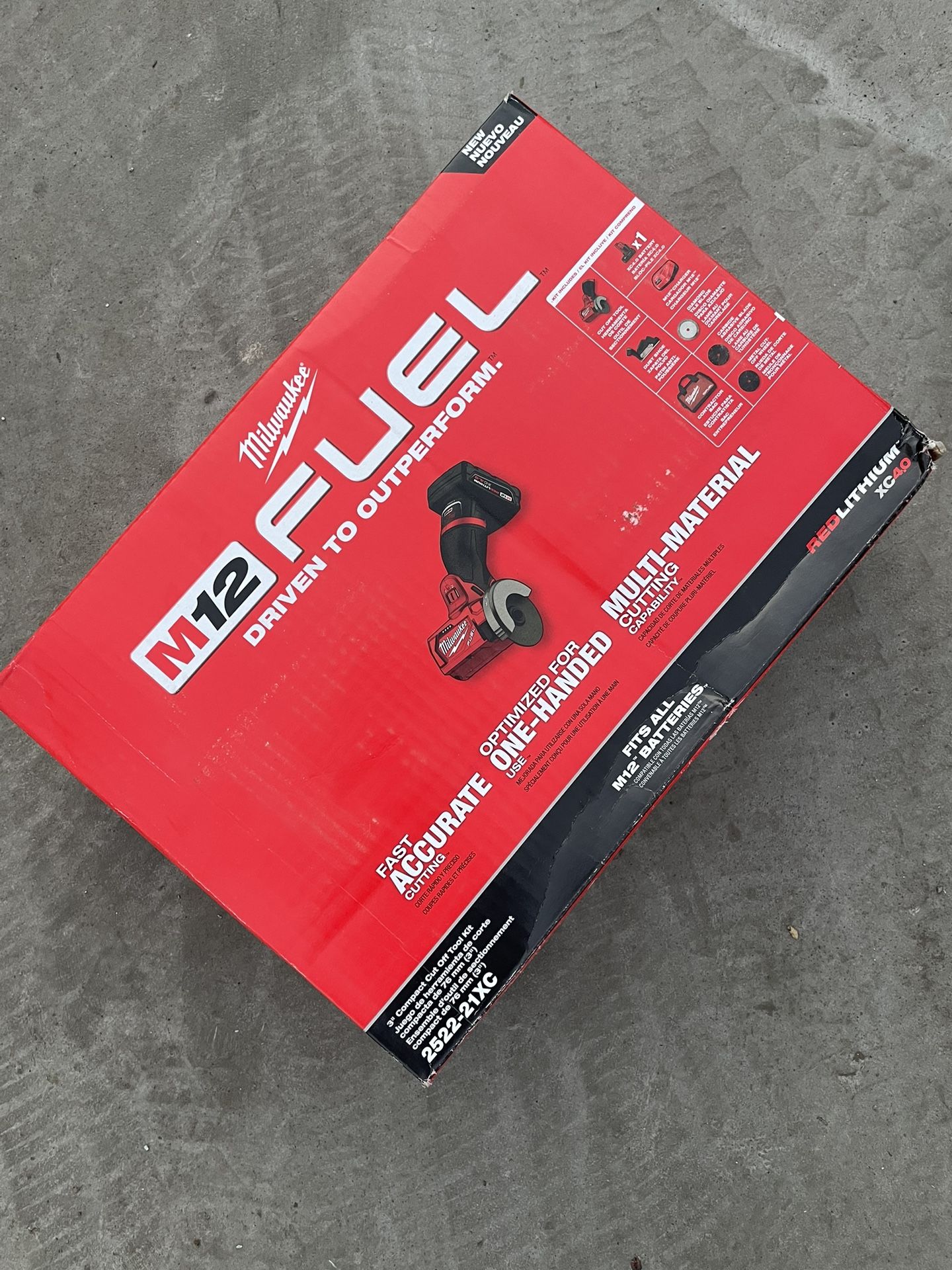Milwaukee M12 FUEL 12V 3 in. Lithium-Ion Brushless Cordless Cut Off CutOff Saw Kit w/ 1x 4.0 Ah Battery Charger & Bag $135 New