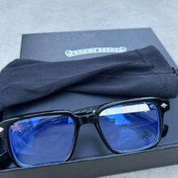 Chrome Heart Glasses With Blue Lenses 