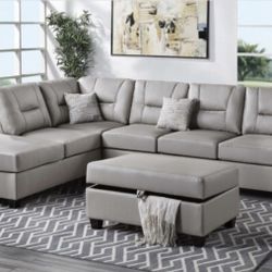 Sectional Sofa + Ottoman