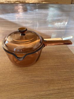 Corning Pyrex Visions Amber 1 L Non-Stick Saucepan With Lid