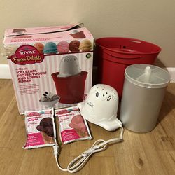 Ice Cream Maker 4QT – With Mixes Included – Like New