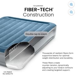 Intex 15” Queen Essential Rest Dura-Beam Deluxe Airbed Mattress With Built In Pump