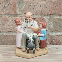 Vintage Norman Rockwell "The Toymaker" Porcelain Figurine 