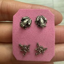 Fairy, Frog Earrings 