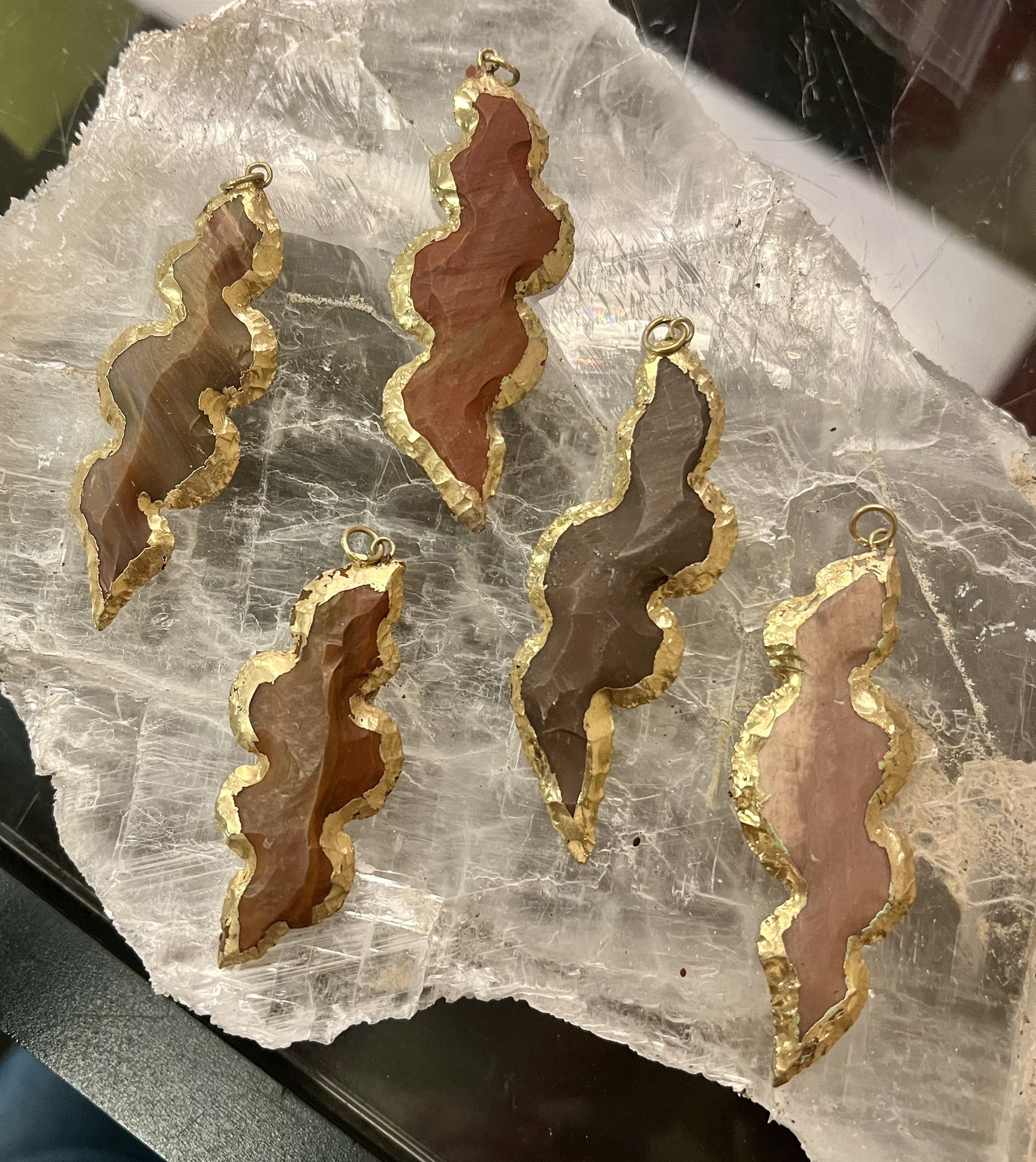 Pendants with Gold Rim