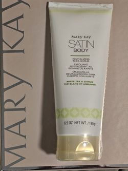 Mary Kay Satin Revitalizing Shea Body Scrub. White Tree & Citrus Smell. 