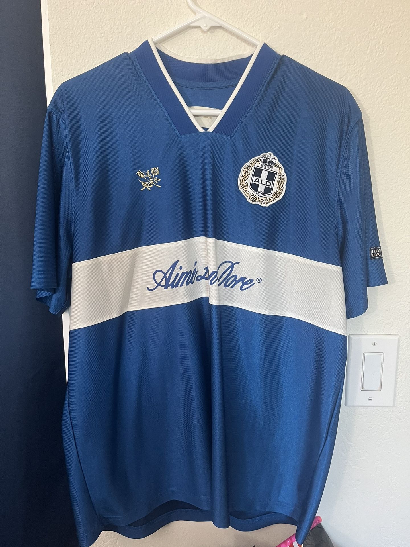 Aime Leon Dore ALD Team Soccer Jersey Blue 2022 Size M Medium