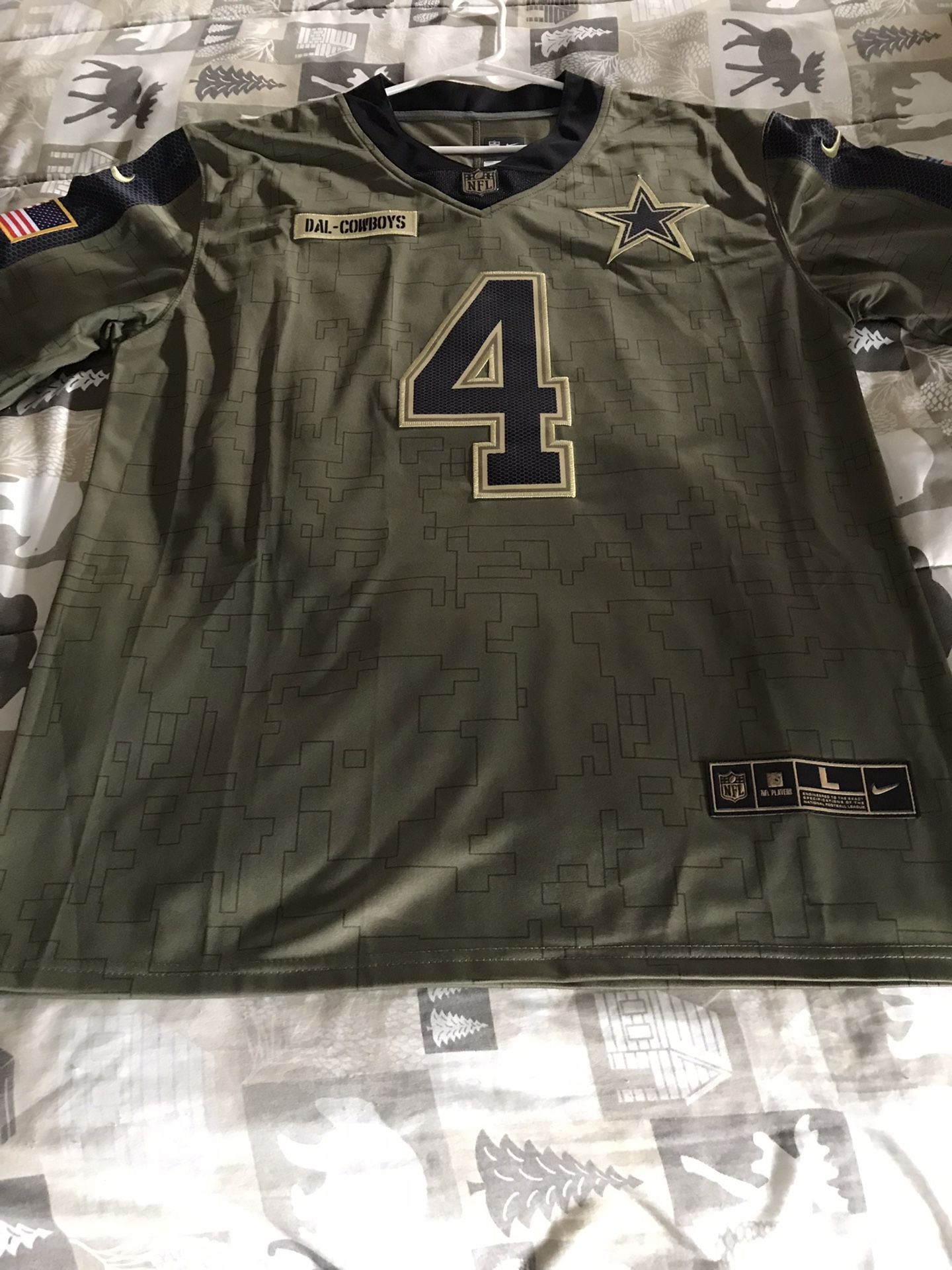 Dallas Cowboys Prescott Jersey Sz Large 