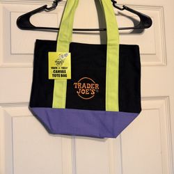 Trader Joes Tri Colored Halloween Mini Tote 