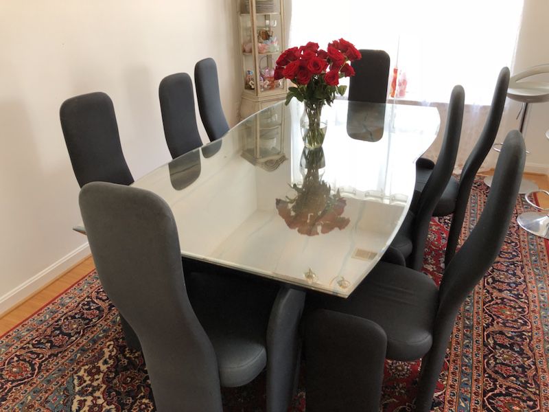 Dining Table Set with 8 Chairs