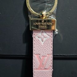 Pink Louis Vuitton Key Chain 