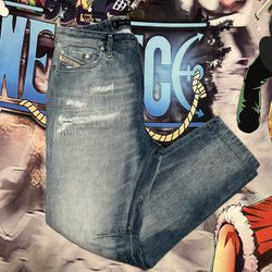 Diesel Eazee Relaxed Blue Denim Boyfriend Jeans W27 L32