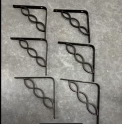 Heavy Duty Shelf Brackets (set of 6) bronze color