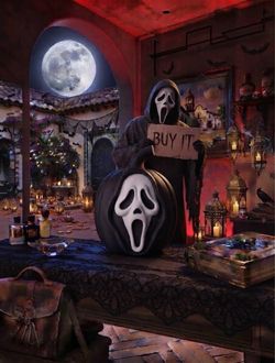 3d printed mini ghost face pumpkin