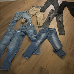 Lot Of Nine Pairs Of Men’s Jeans And Joggers Size 32